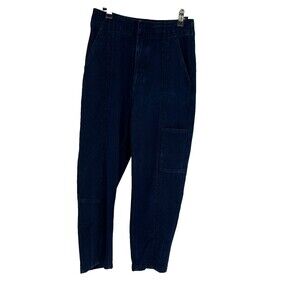 Anthropologie Pilcro Jeans Women's Size 27 Dark Wash Utility Cargo Seam Barrel